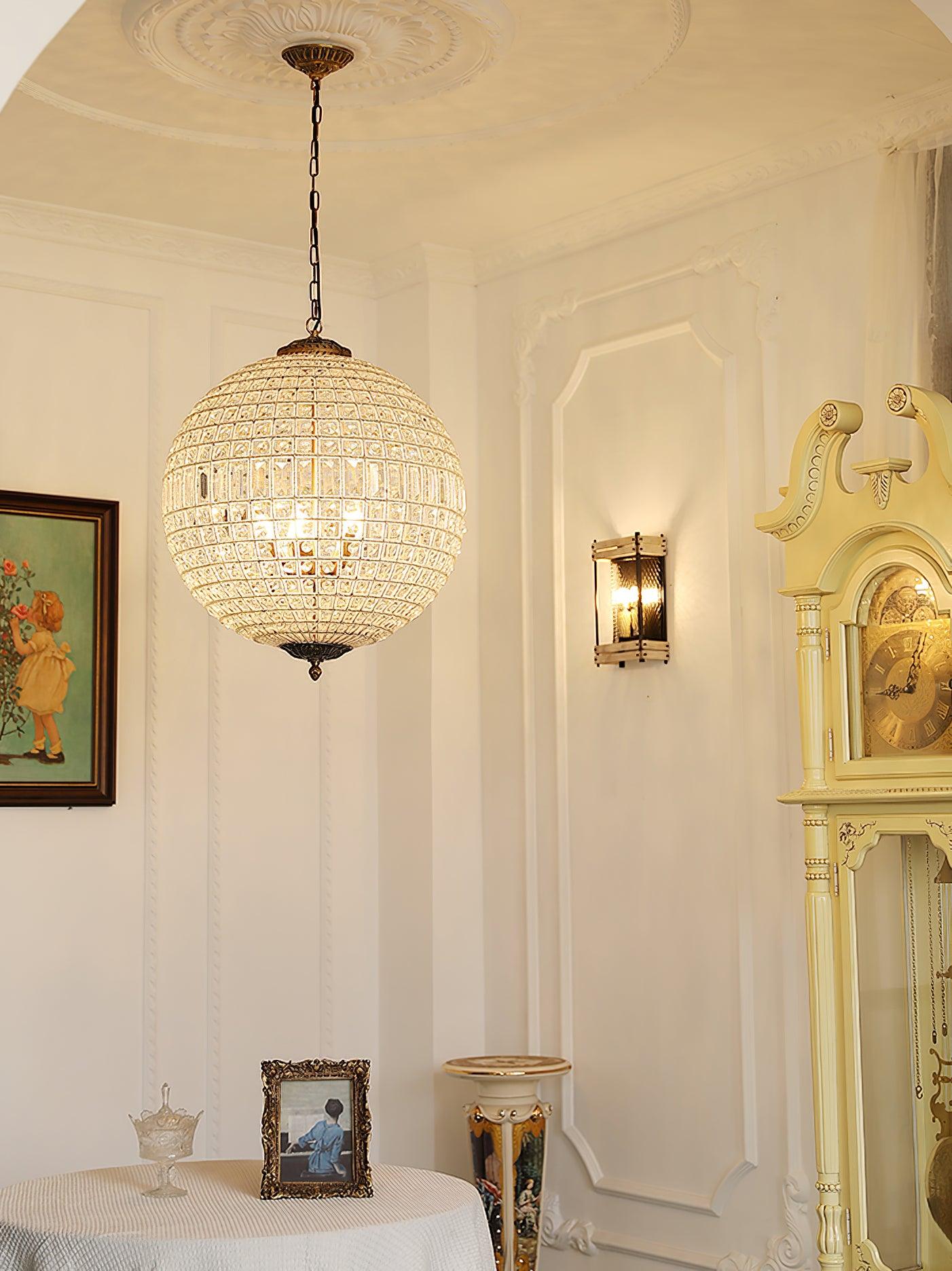 Elegant Gold Globe Chandelier with Adjustable Brightness and Modern De