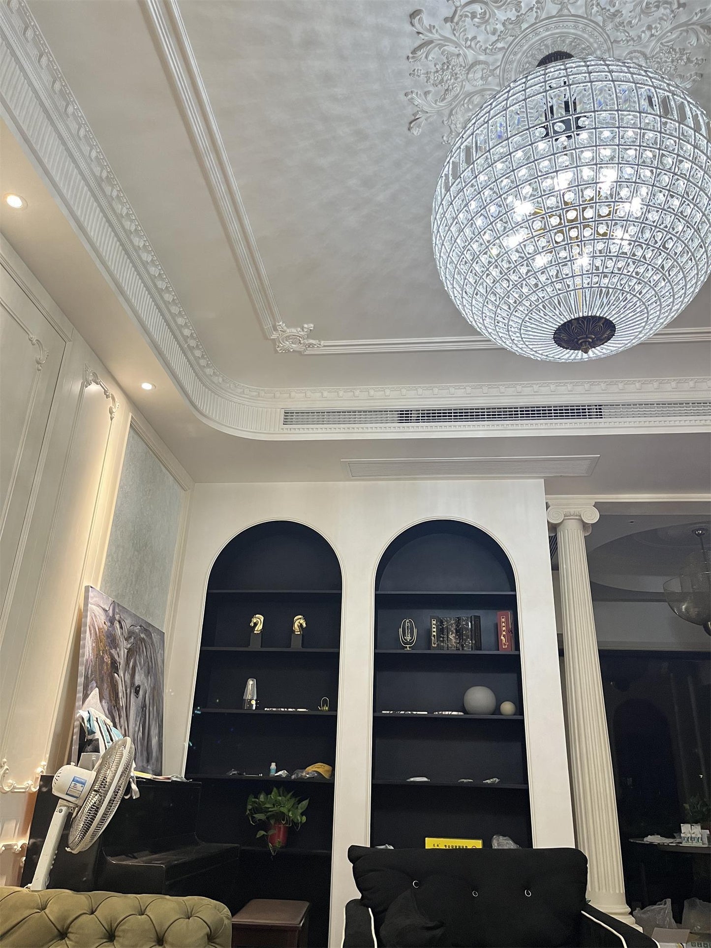 Elegant Gold Globe Chandelier with Adjustable Brightness and Modern De