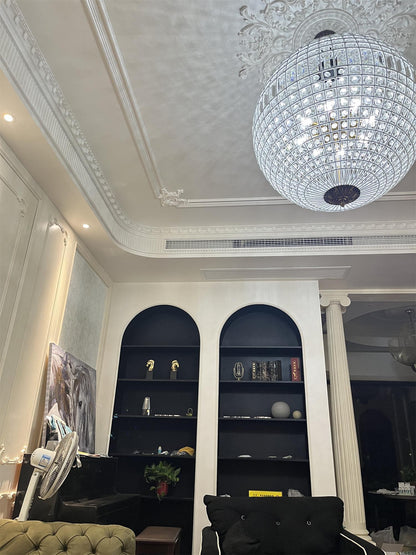 Elegant Gold Globe Chandelier with Adjustable Brightness and Modern De