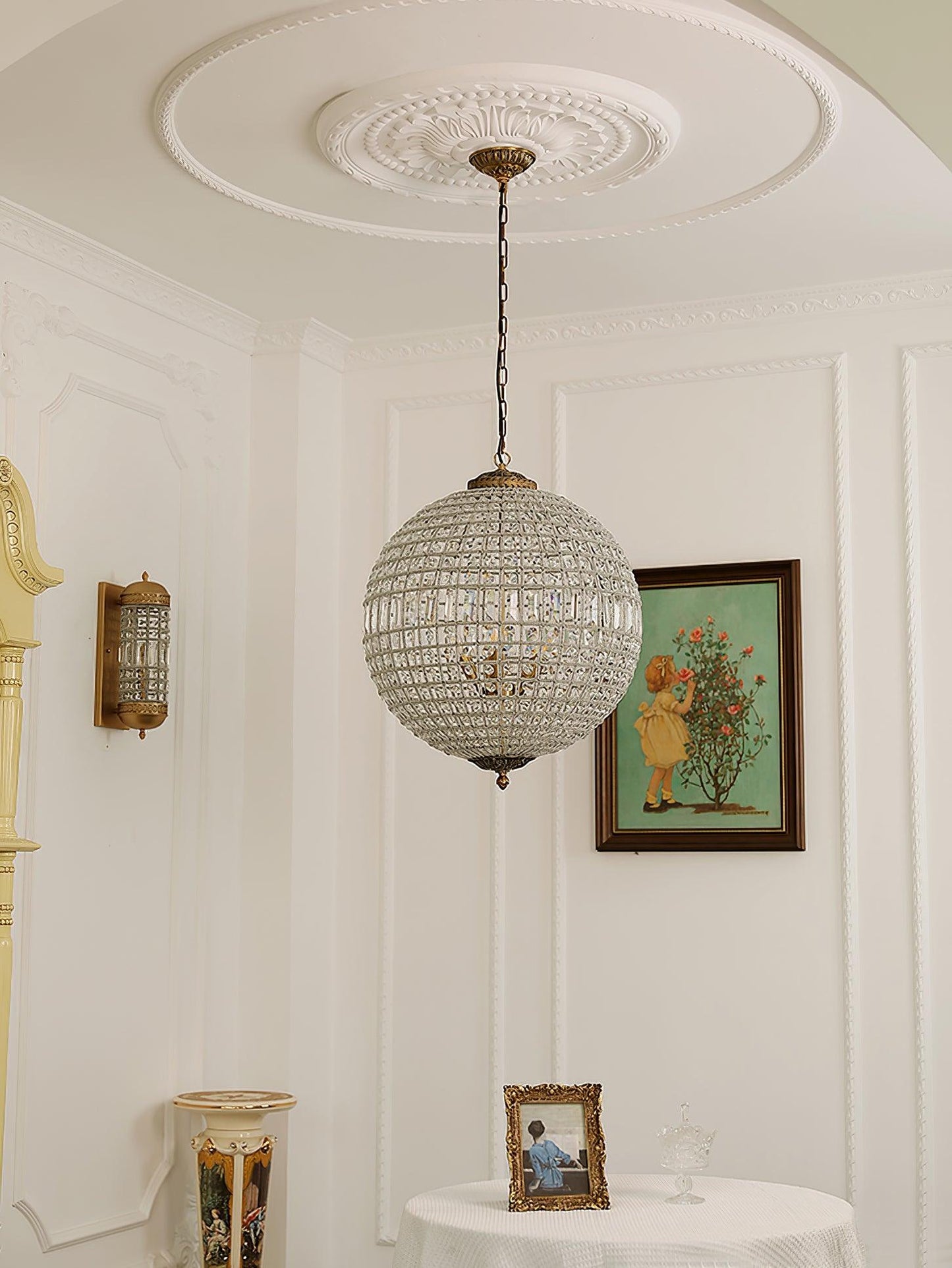 Elegant Gold Globe Chandelier with Adjustable Brightness and Modern De