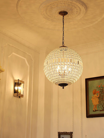 Elegant Gold Globe Chandelier with Adjustable Brightness and Modern De