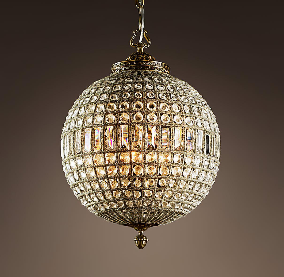 Elegant Gold Globe Chandelier with Adjustable Brightness and Modern De