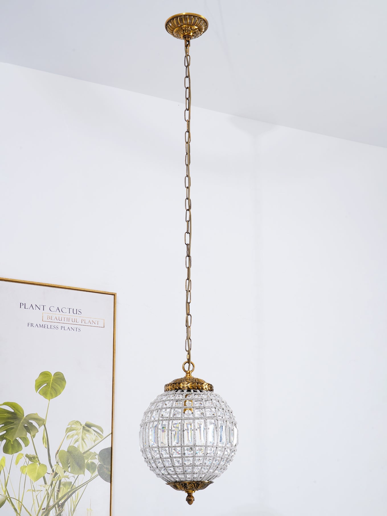 Elegant Gold Globe Chandelier with Adjustable Brightness and Modern De