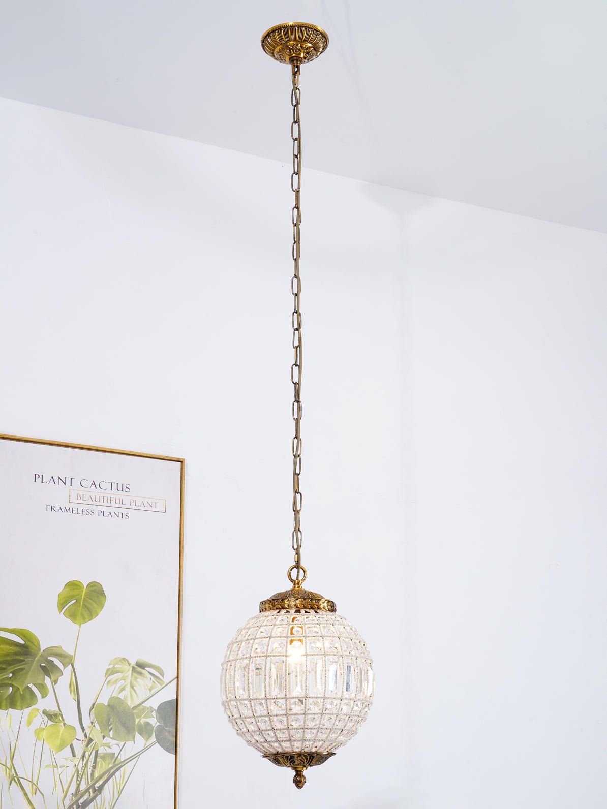 Elegant Gold Globe Chandelier with Adjustable Brightness and Modern De