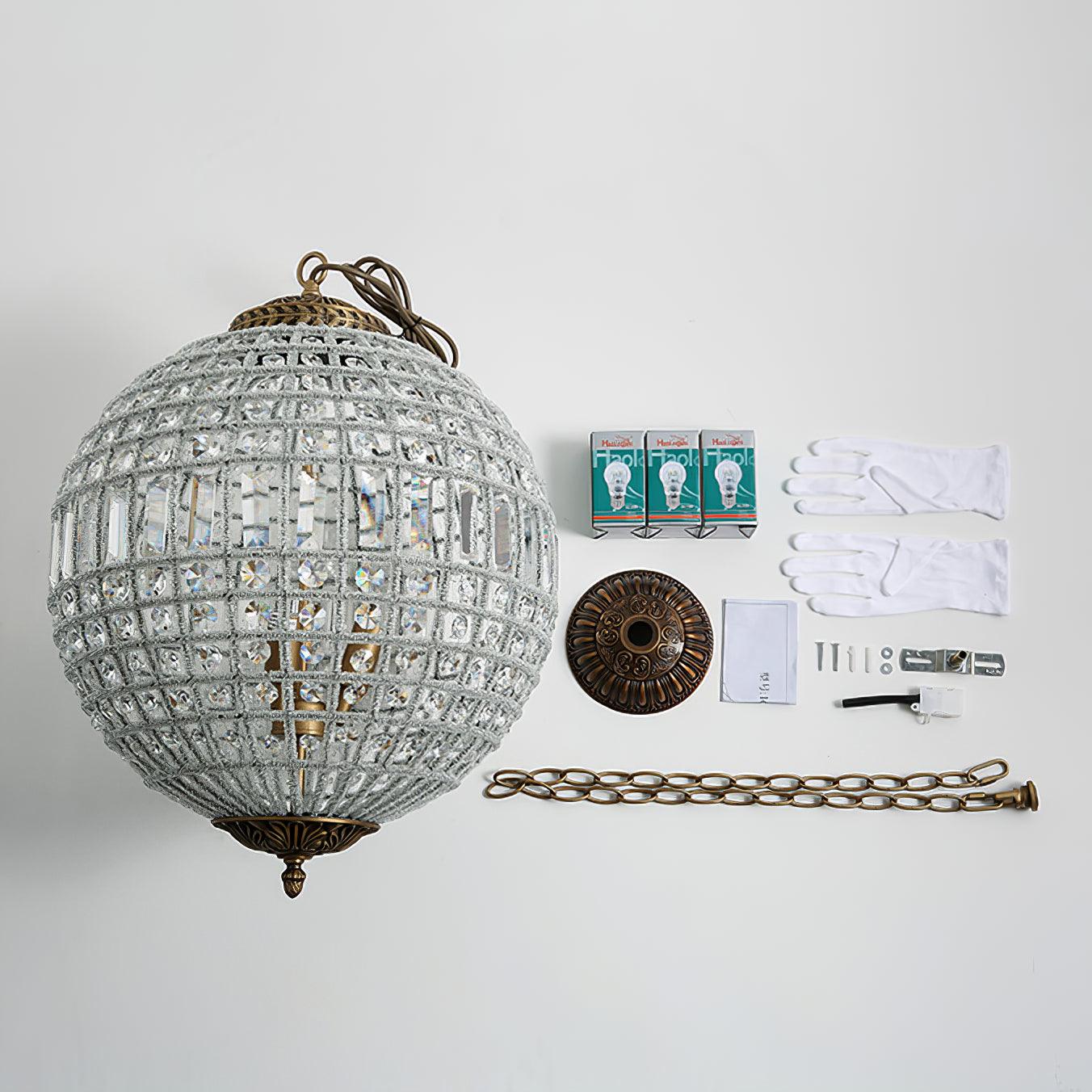 Elegant Gold Globe Chandelier with Adjustable Brightness and Modern De