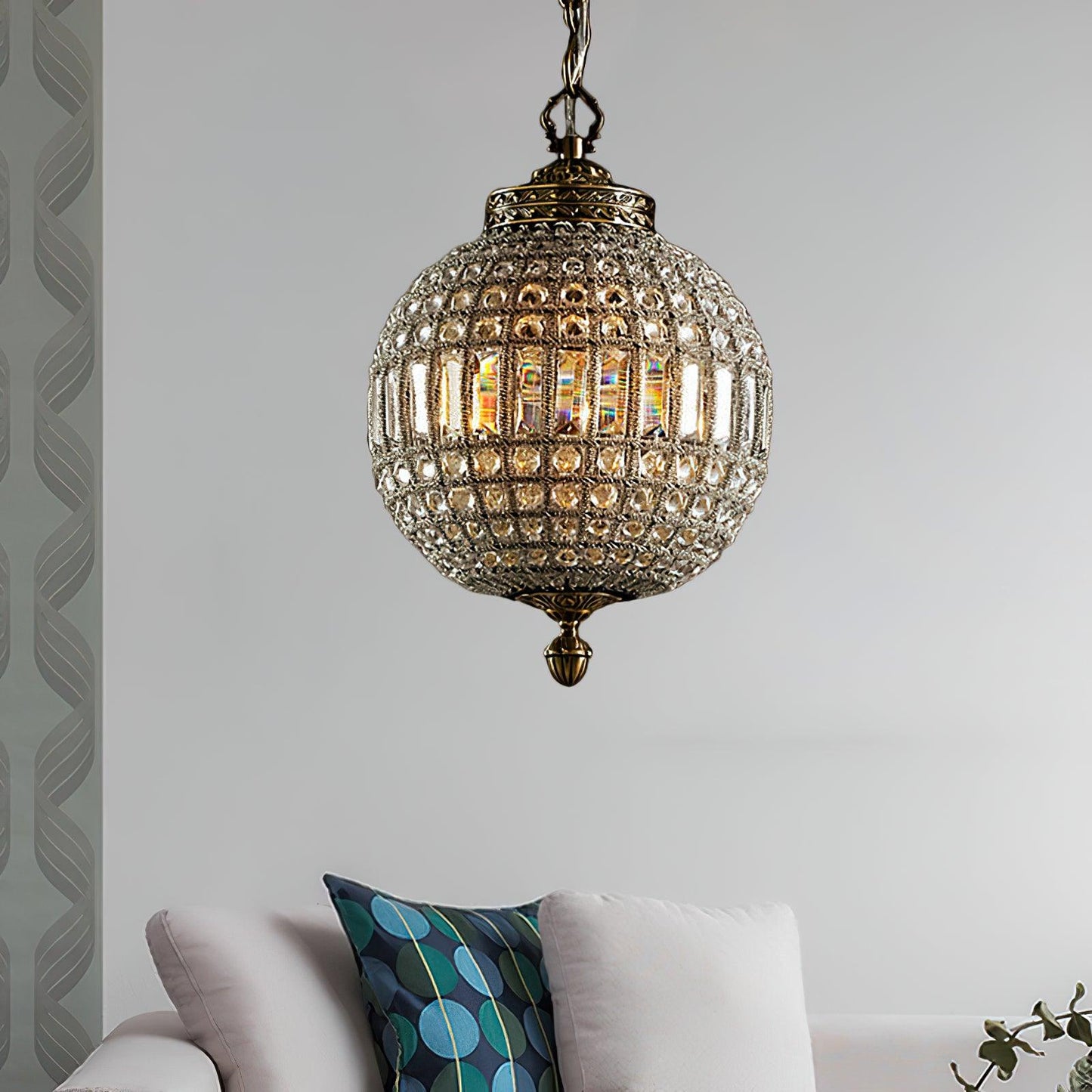 Elegant Gold Globe Chandelier with Adjustable Brightness and Modern De