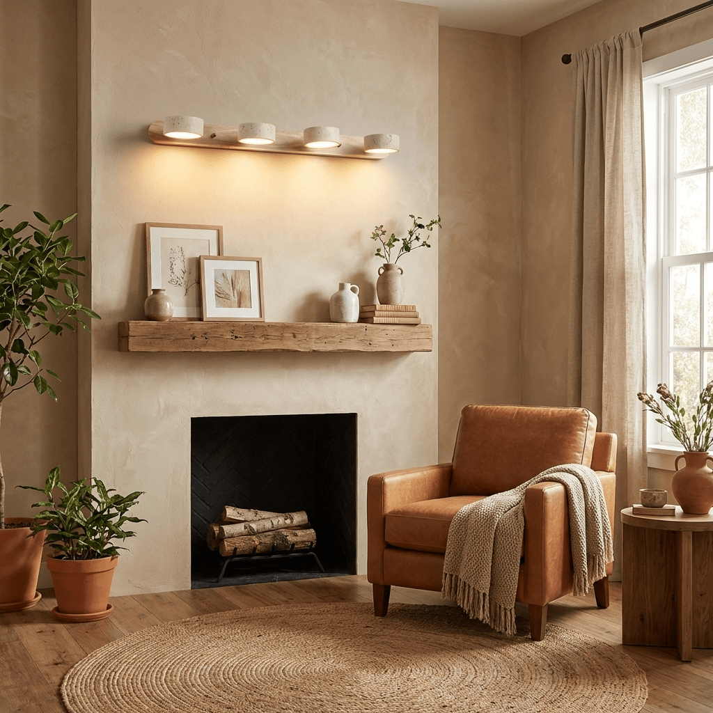 Travertine Duo Rechargeable Wall Light - Wireless, Adjustable Brightne