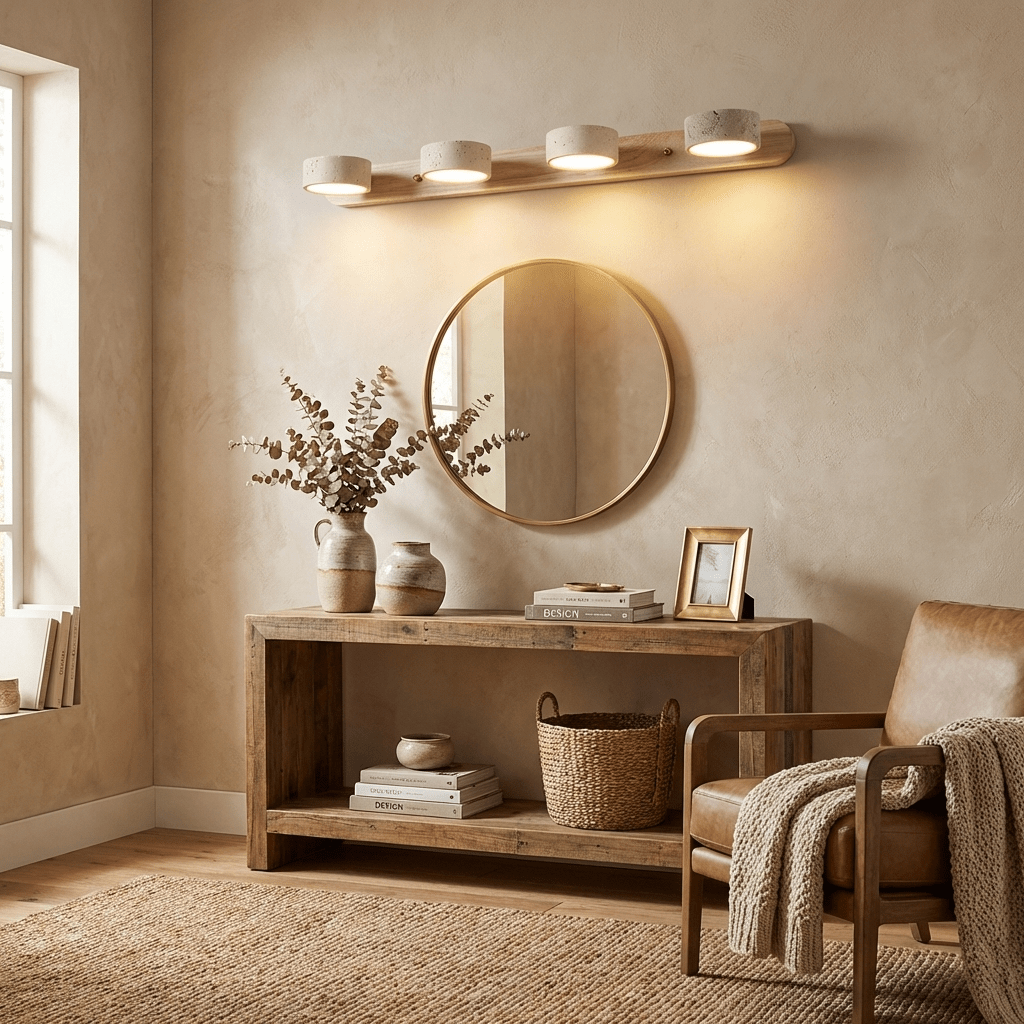 Travertine Duo Rechargeable Wall Light - Wireless, Adjustable Brightne