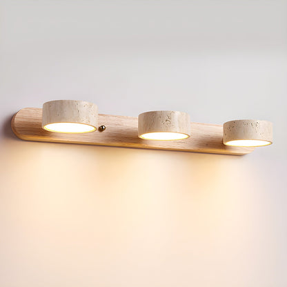 Travertine Duo Rechargeable Wall Light - Wireless, Adjustable Brightne