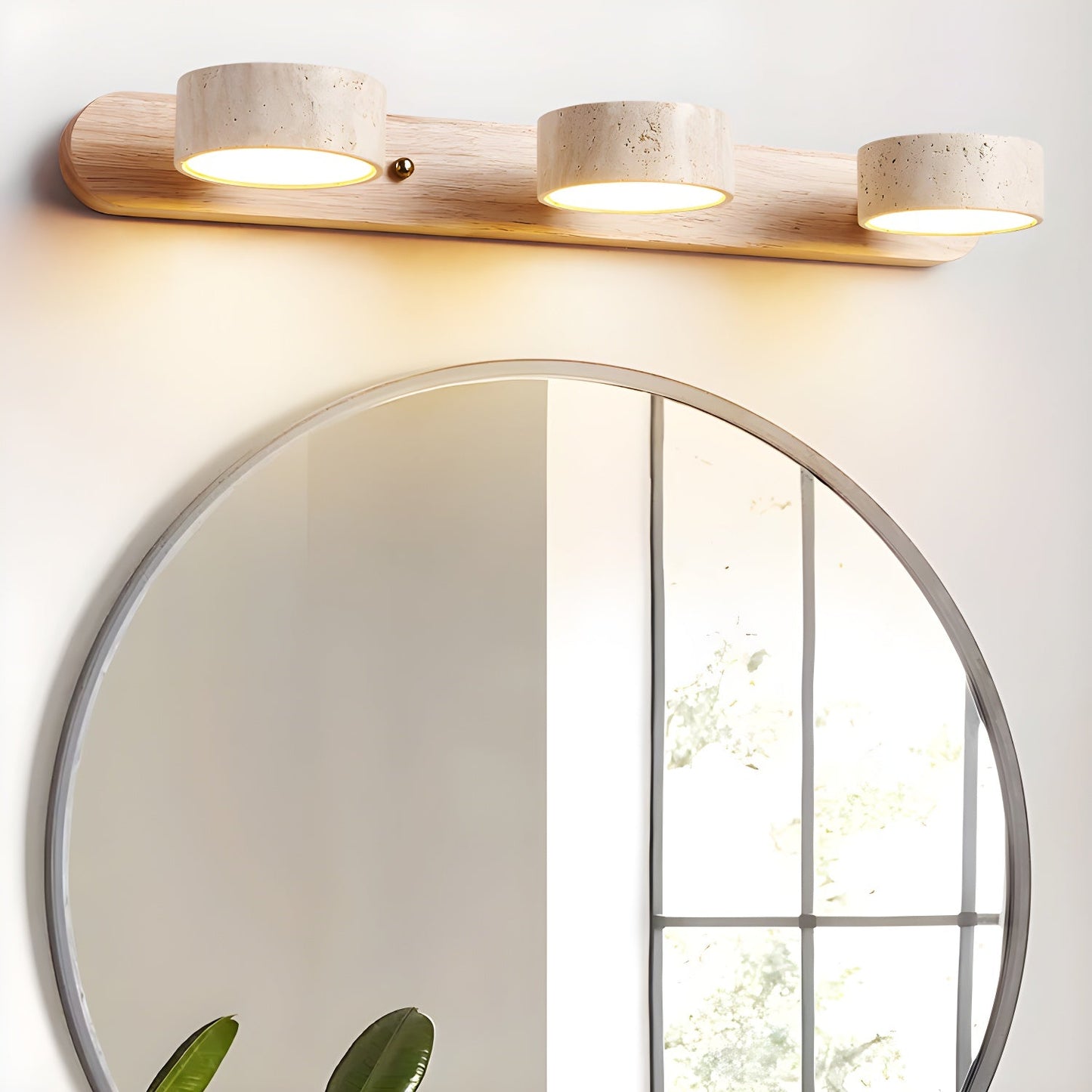 Travertine Duo Rechargeable Wall Light - Wireless, Adjustable Brightne
