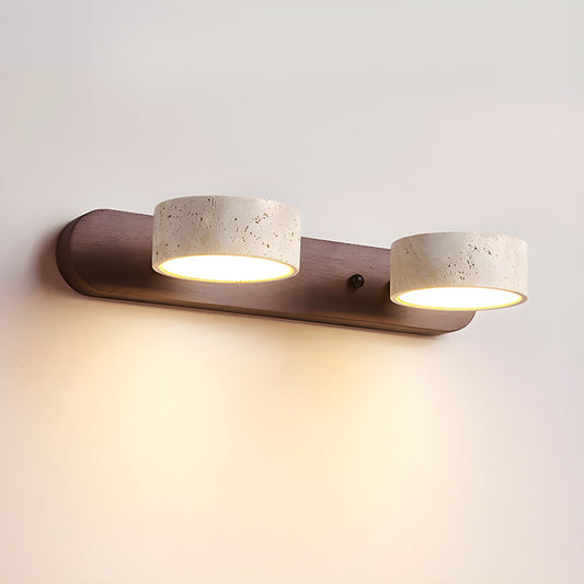 Travertine Duo Rechargeable Wall Light - Wireless, Adjustable Brightne