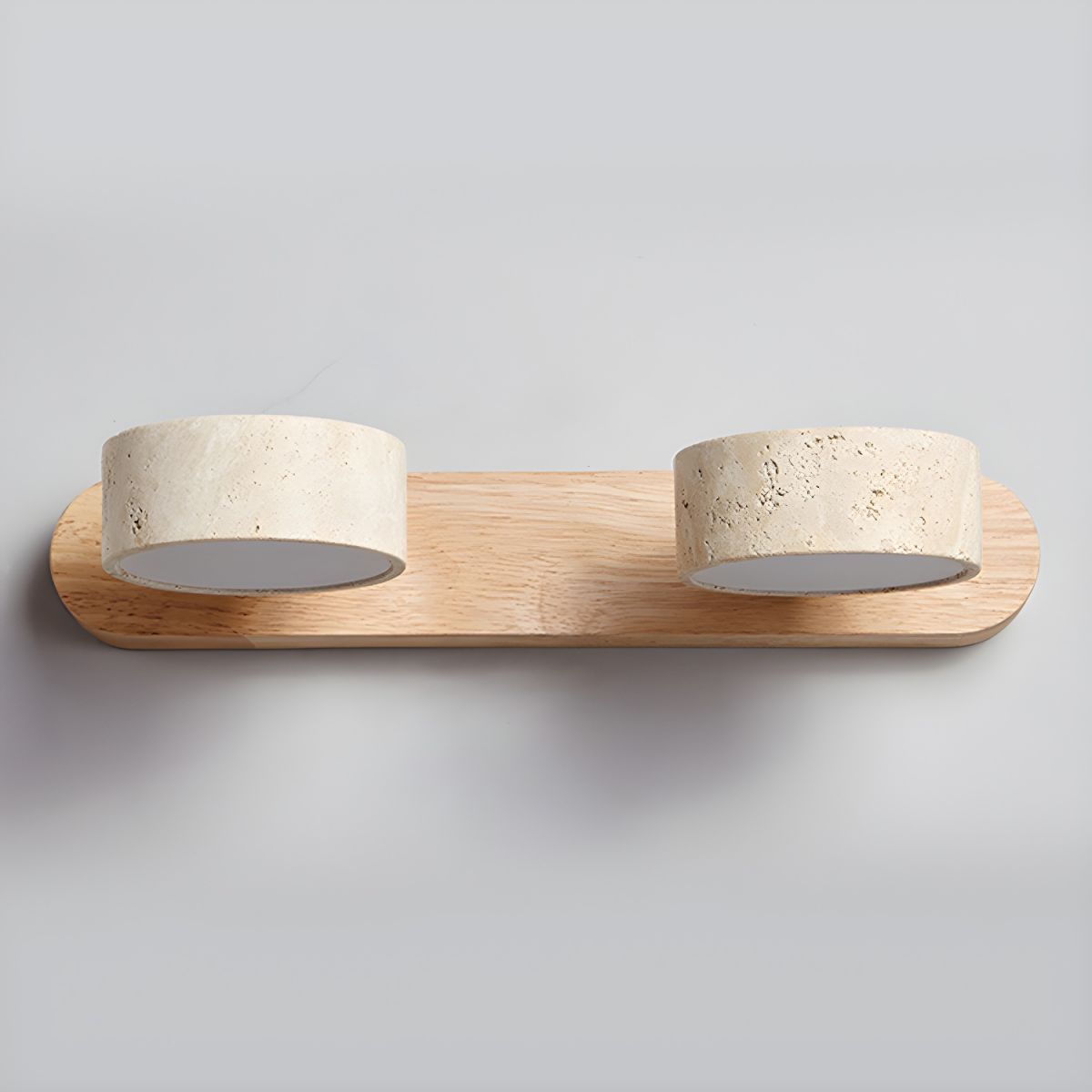 Travertine Duo Rechargeable Wall Light - Wireless, Adjustable Brightne