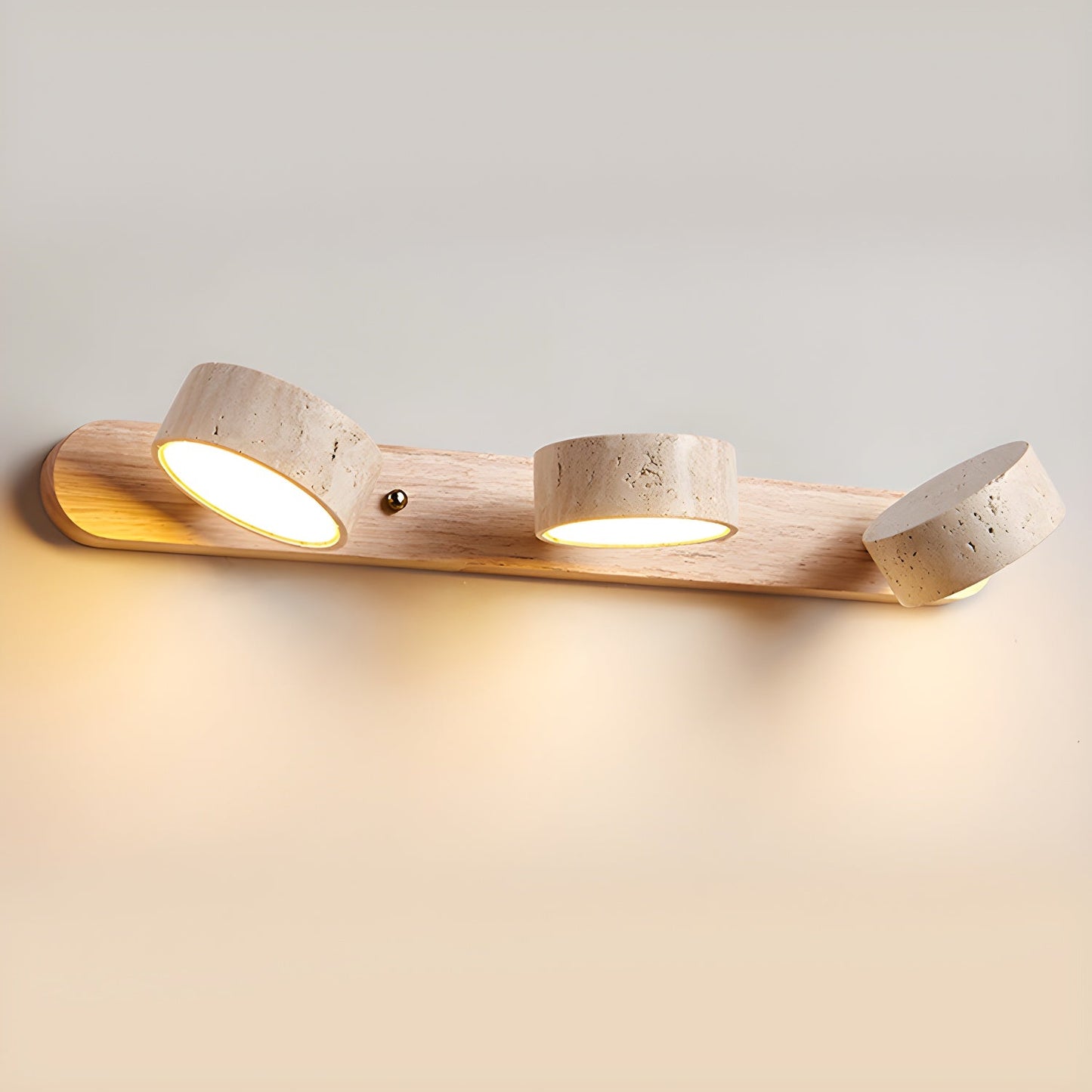Travertine Duo Rechargeable Wall Light - Wireless, Adjustable Brightne