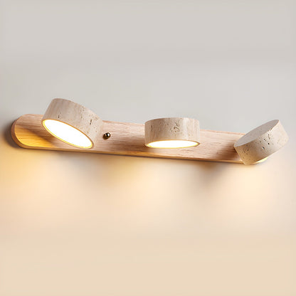 Travertine Duo Rechargeable Wall Light - Wireless, Adjustable Brightne