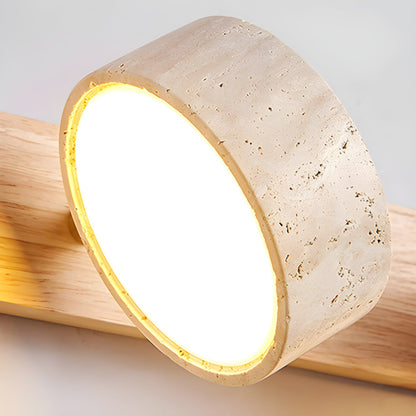 Travertine Duo Rechargeable Wall Light - Wireless, Adjustable Brightne
