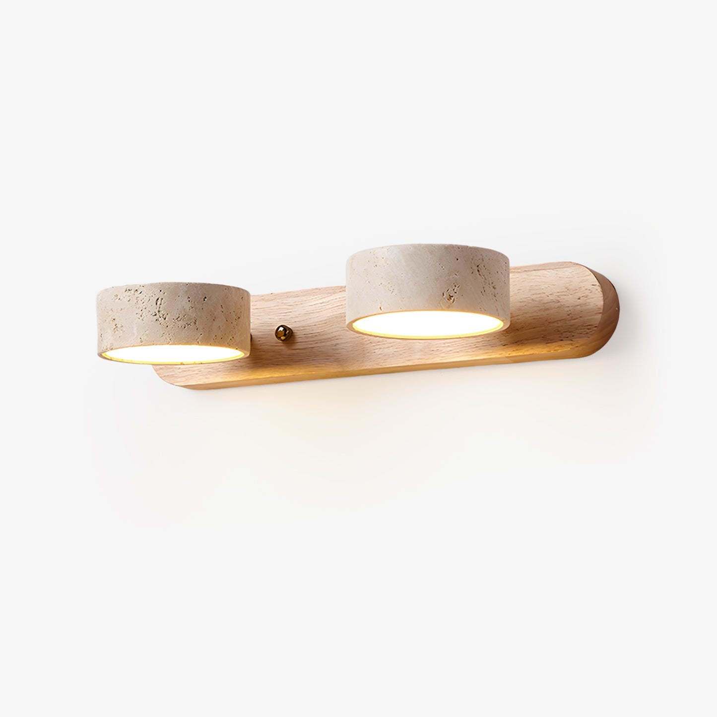 Travertine Duo Rechargeable Wall Light - Wireless, Adjustable Brightne