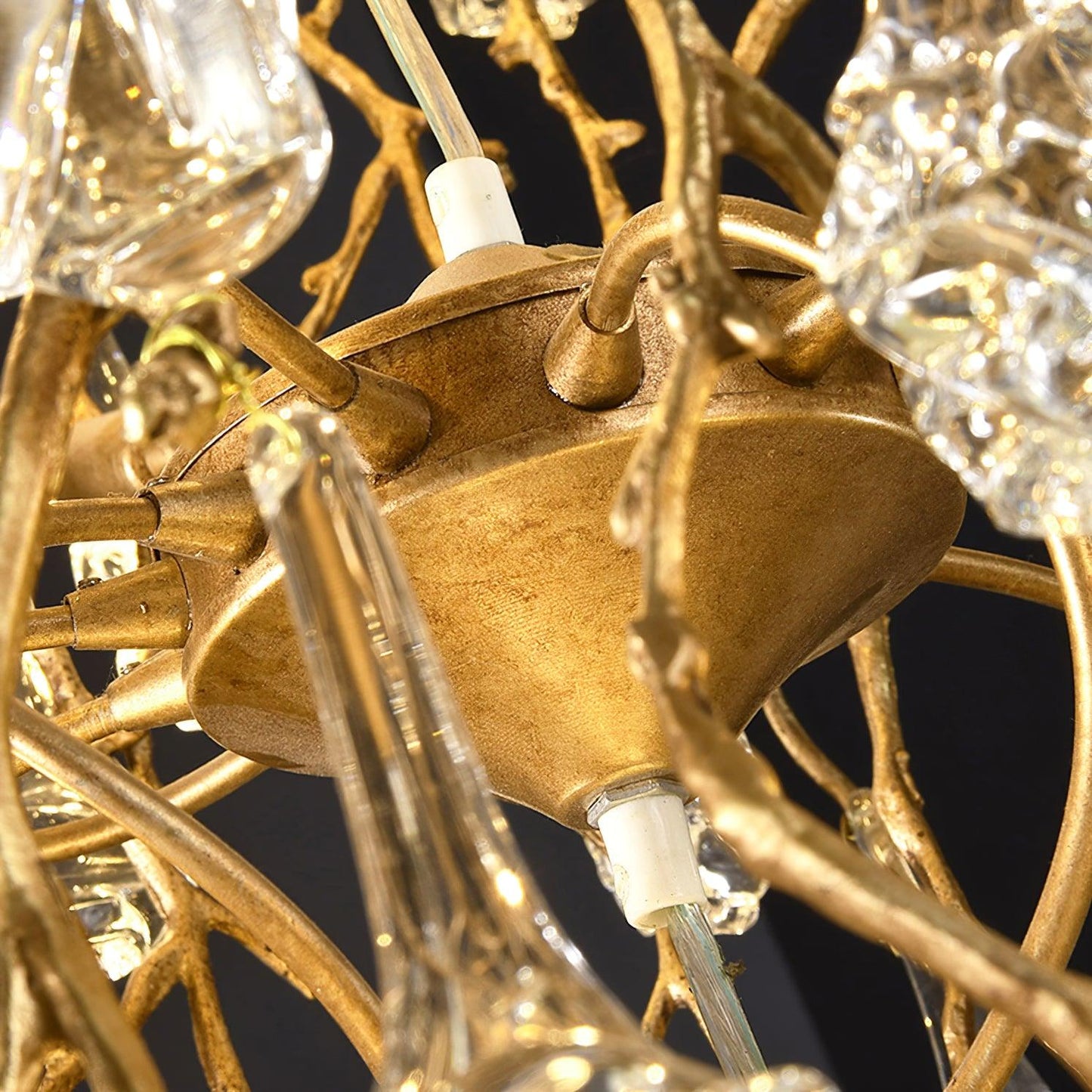 Tree Branch Staircase Chandelier - Rustic Design with Adjustable Heigh