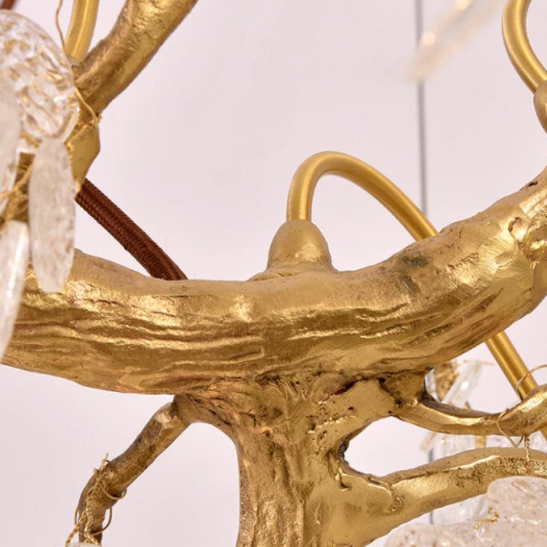 Tree Branch Staircase Chandelier - Rustic Design with Adjustable Heigh