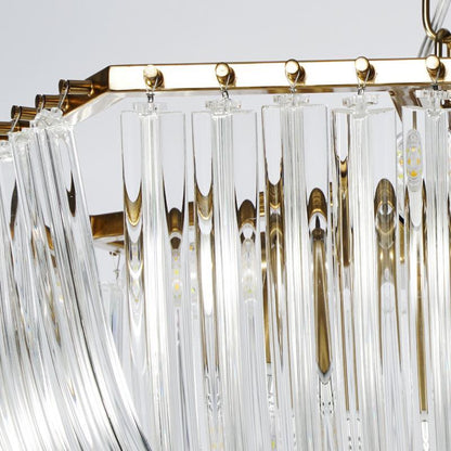 Elegant Trevi Glass Chandelier - Adjustable Height, Energy Efficient