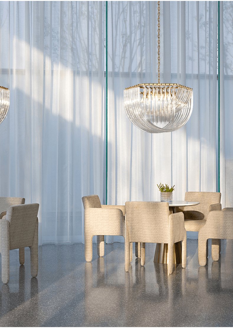 Elegant Trevi Glass Chandelier - Adjustable Height, Energy Efficient
