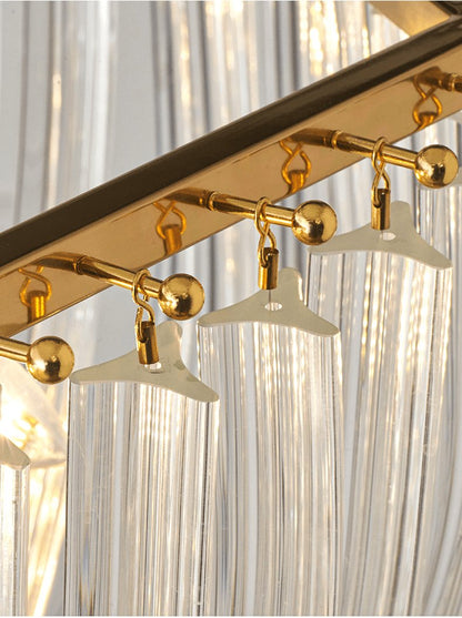 Elegant Trevi Glass Chandelier - Adjustable Height, Energy Efficient