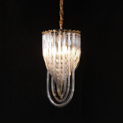 Elegant Trevi Glass Chandelier - Adjustable Height, Energy Efficient