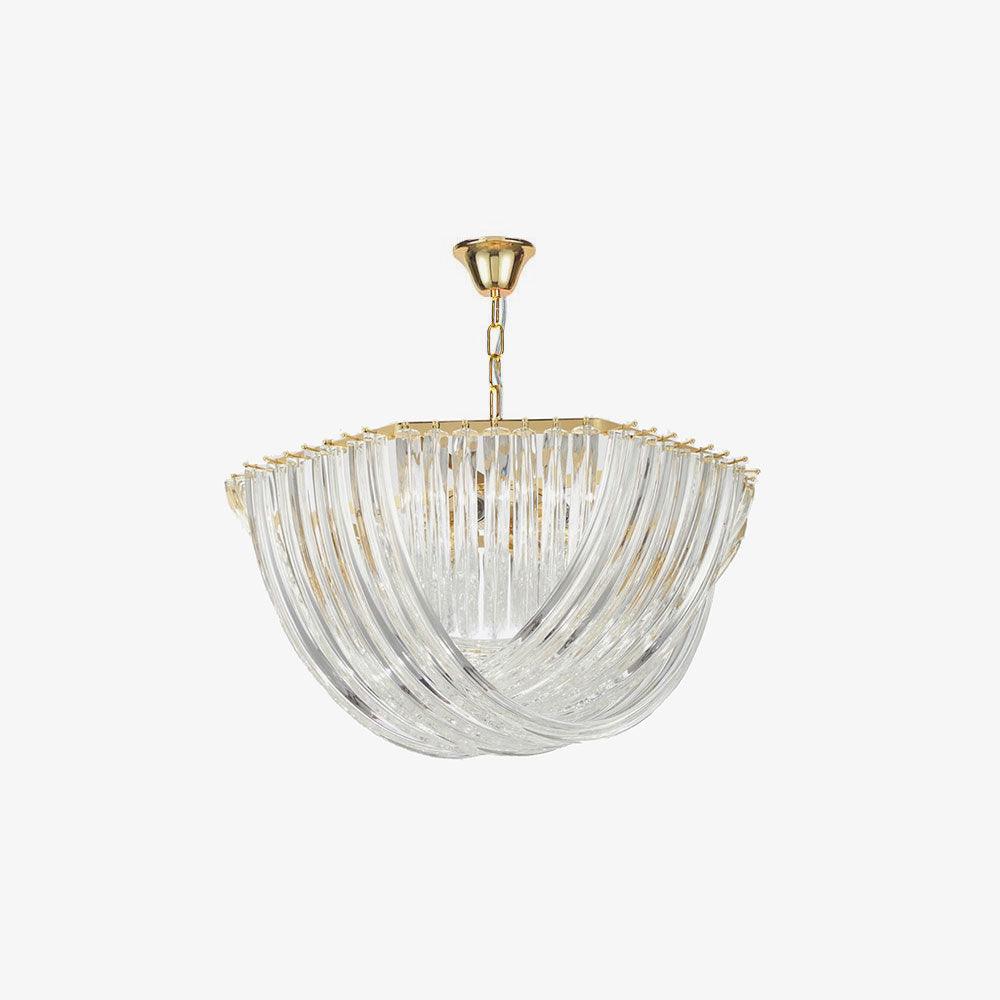Elegant Trevi Glass Chandelier - Adjustable Height, Energy Efficient