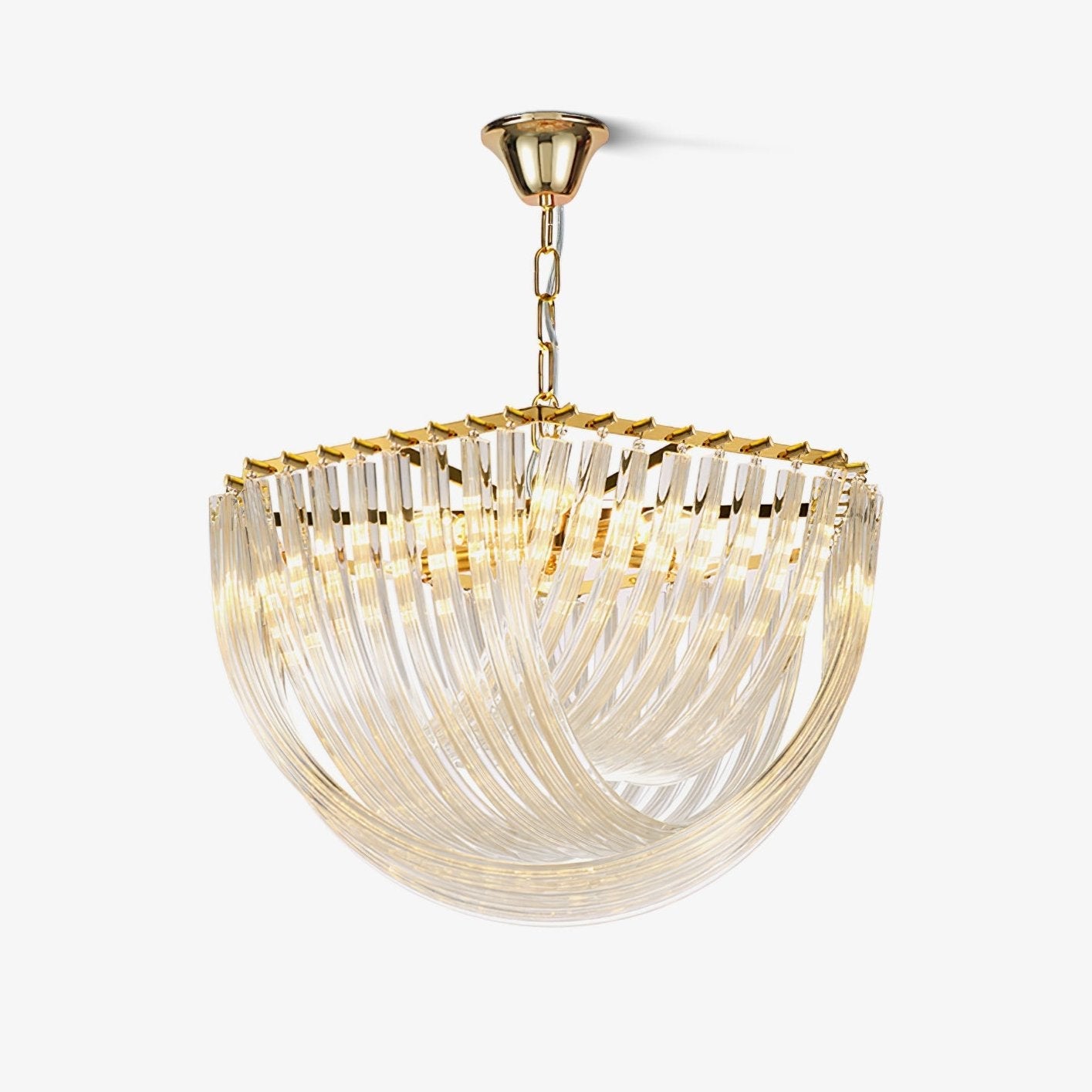 Elegant Trevi Glass Chandelier - Adjustable Height, Energy Efficient