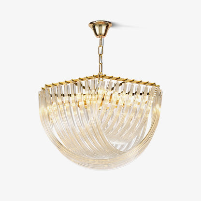 Elegant Trevi Glass Chandelier - Adjustable Height, Energy Efficient