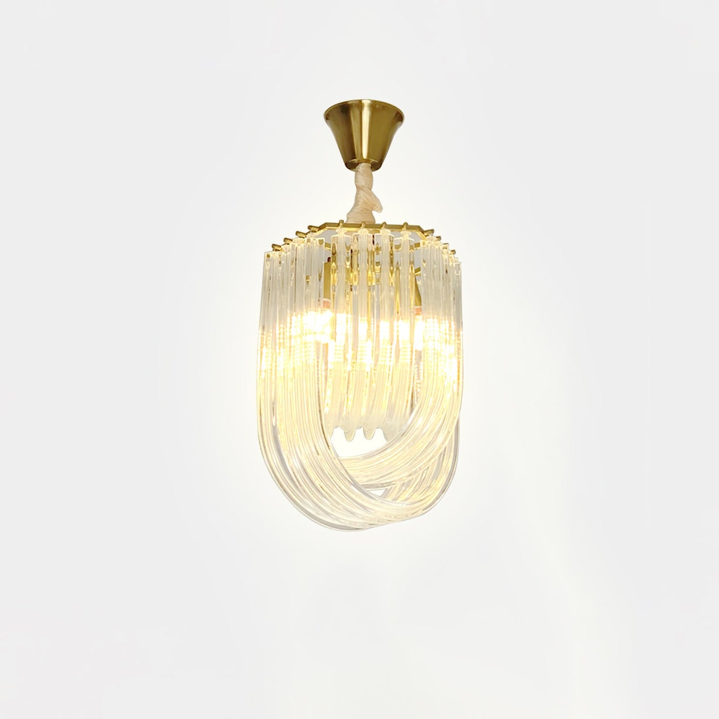 Elegant Trevi Glass Chandelier - Adjustable Height, Energy Efficient
