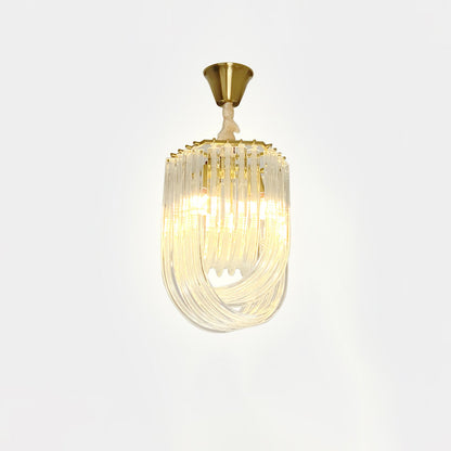 Elegant Trevi Glass Chandelier - Adjustable Height, Energy Efficient