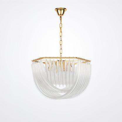 Elegant Trevi Glass Chandelier - Adjustable Height, Energy Efficient