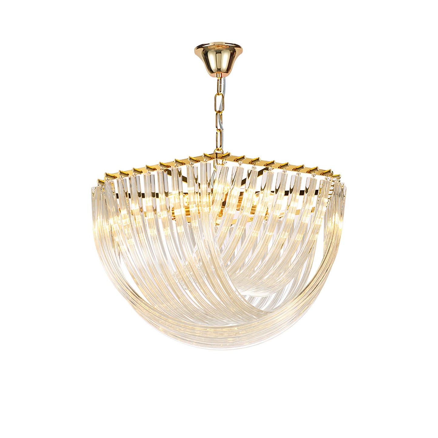 Elegant Trevi Glass Chandelier - Adjustable Height, Energy Efficient