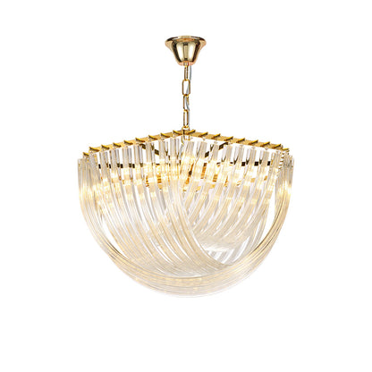 Elegant Trevi Glass Chandelier - Adjustable Height, Energy Efficient