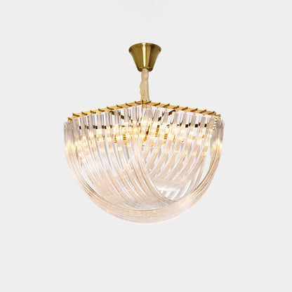 Elegant Trevi Glass Chandelier - Adjustable Height, Energy Efficient