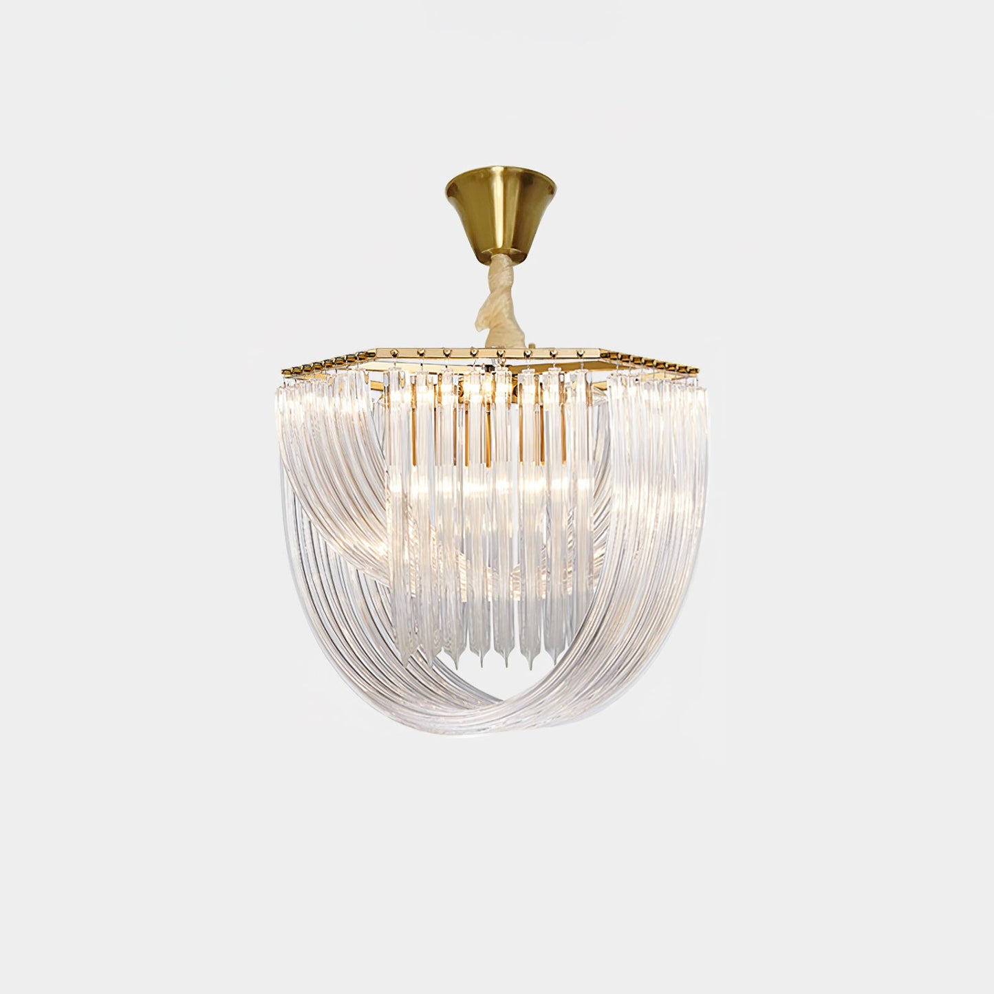 Elegant Trevi Glass Chandelier - Adjustable Height, Energy Efficient