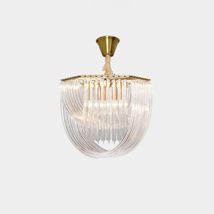 Elegant Trevi Glass Chandelier - Adjustable Height, Energy Efficient