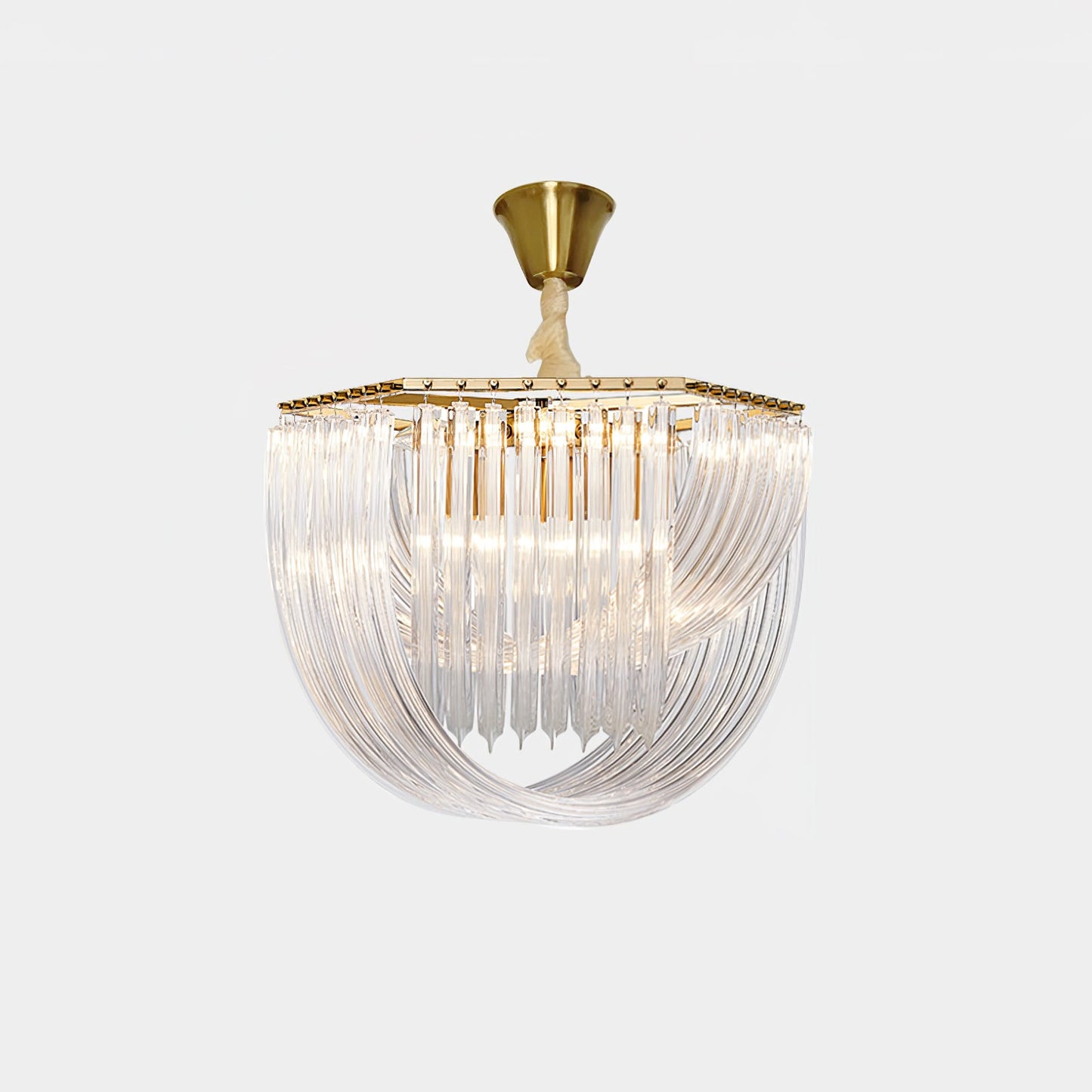 Elegant Trevi Glass Chandelier - Adjustable Height, Energy Efficient