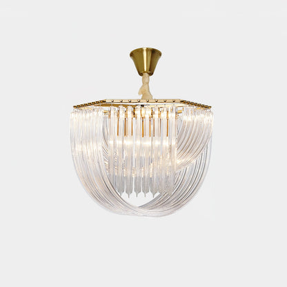 Elegant Trevi Glass Chandelier - Adjustable Height, Energy Efficient