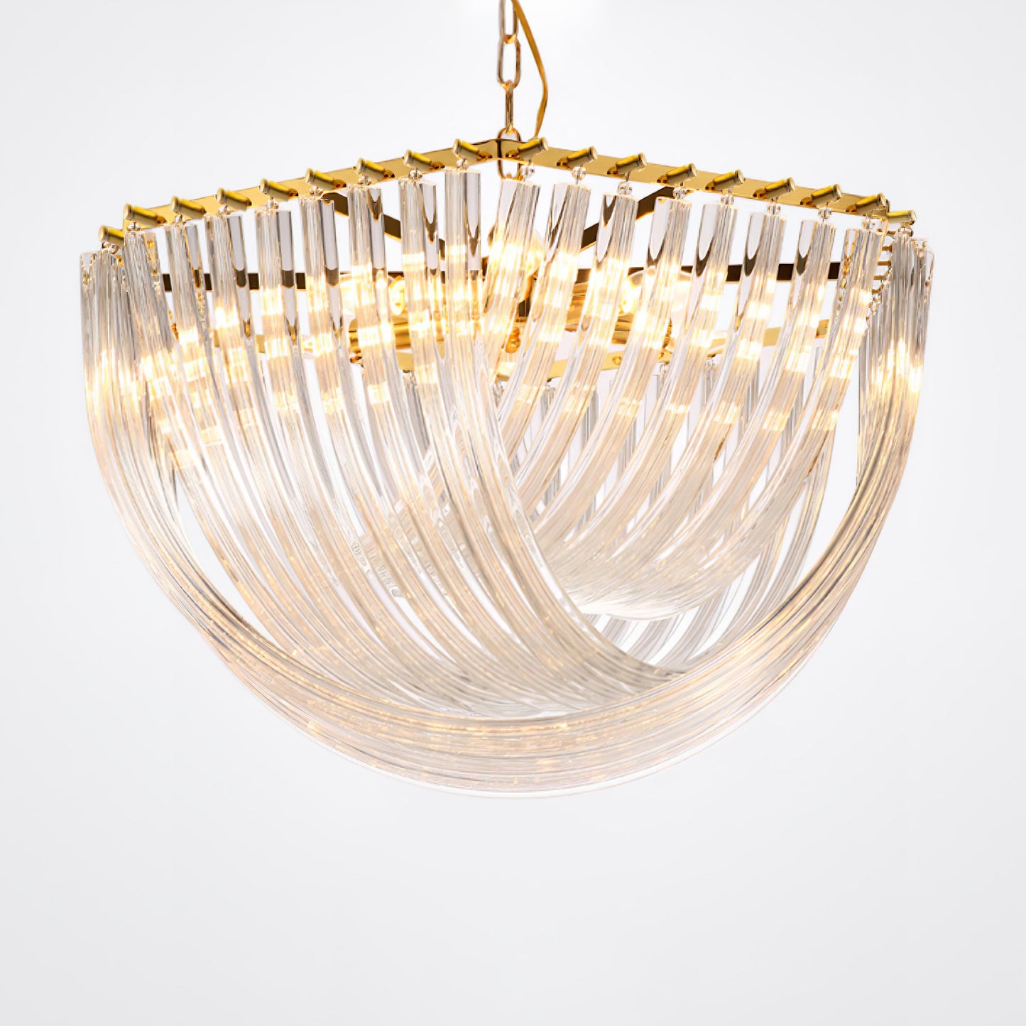 Elegant Trevi Glass Chandelier - Adjustable Height, Energy Efficient