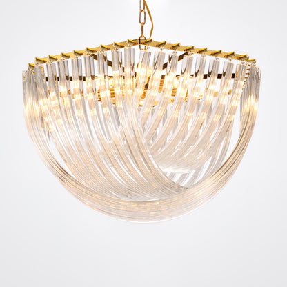 Elegant Trevi Glass Chandelier - Adjustable Height, Energy Efficient