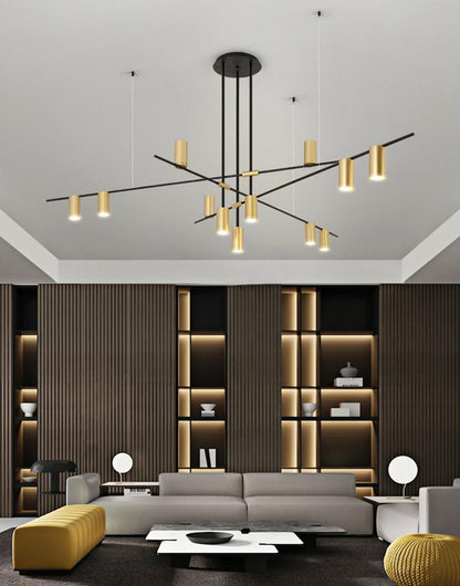 Tribes Chandelier - Elegant Lighting Fixture with Adjustable Height &