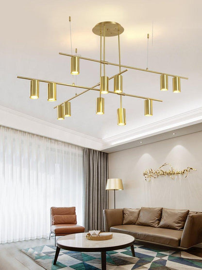 Tribes Chandelier - Elegant Lighting Fixture with Adjustable Height &