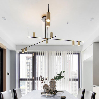 Tribes Chandelier - Elegant Lighting Fixture with Adjustable Height &