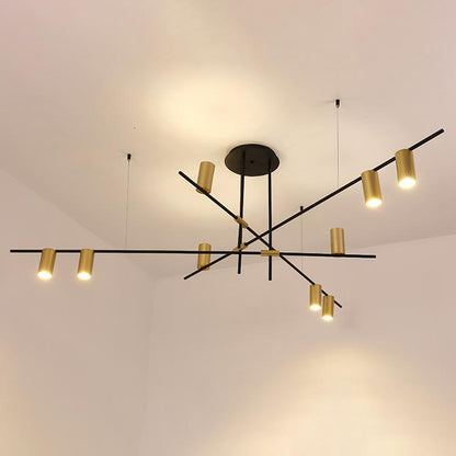 Tribes Chandelier - Elegant Lighting Fixture with Adjustable Height &