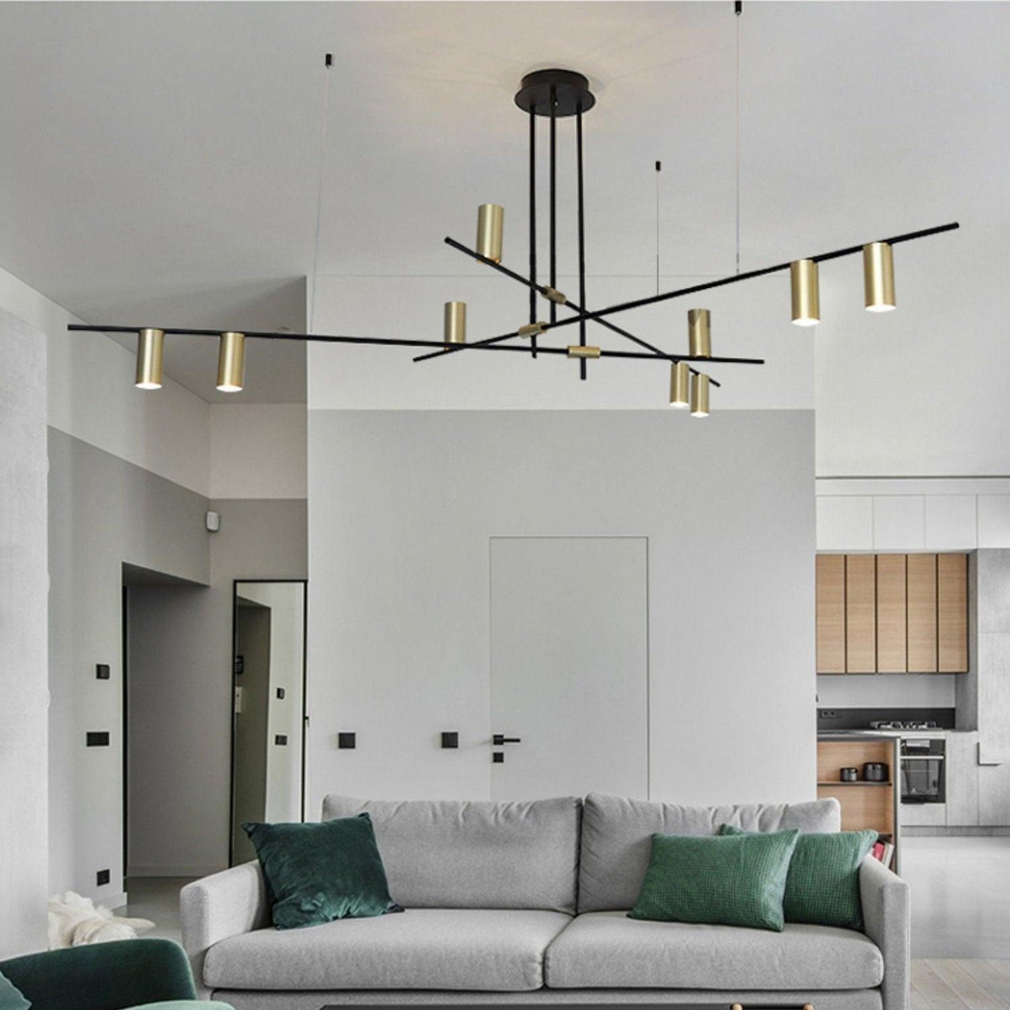 Tribes Chandelier - Elegant Lighting Fixture with Adjustable Height &