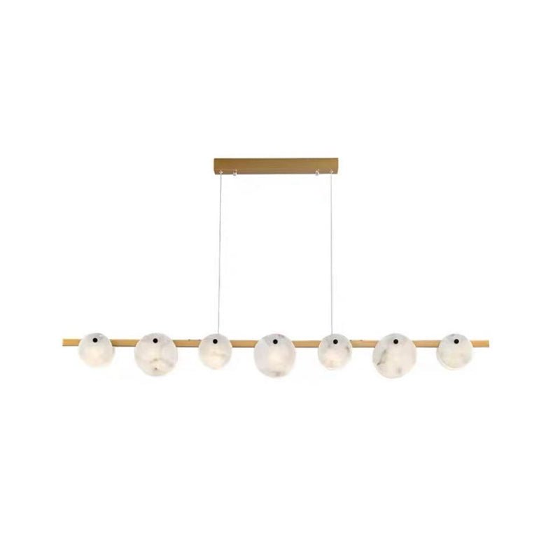 Trinidad Alabaster Chandelier - Elegant Design, Adjustable Height