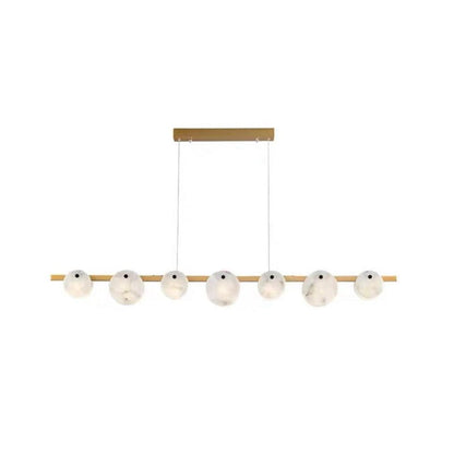 Trinidad Alabaster Chandelier - Elegant Design, Adjustable Height