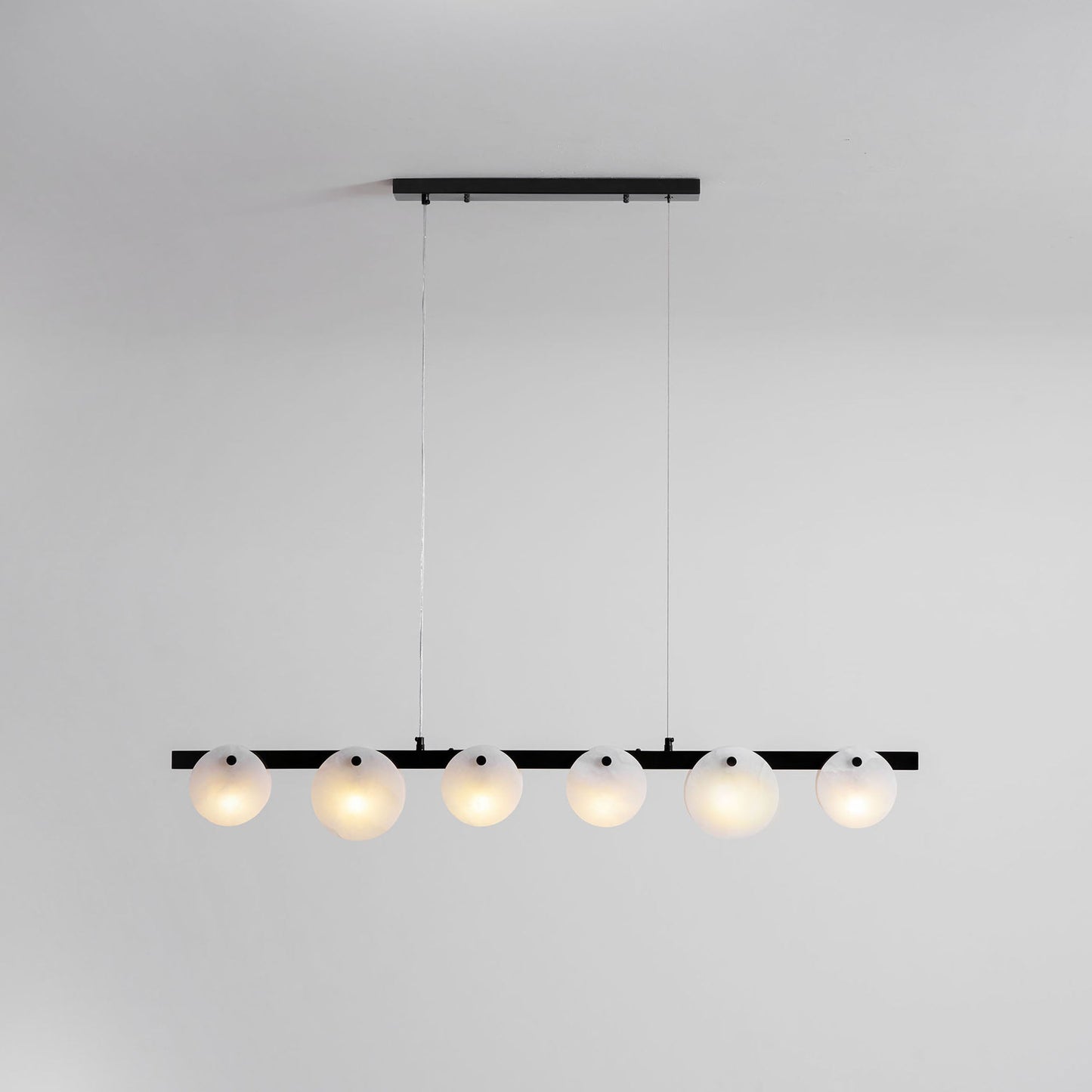 Trinidad Alabaster Chandelier - Elegant Design, Adjustable Height