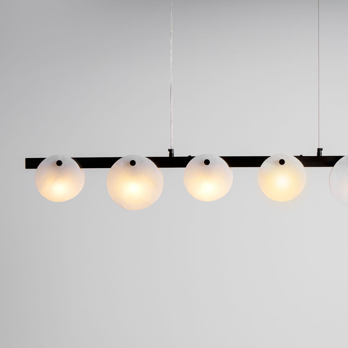 Trinidad Alabaster Chandelier - Elegant Design, Adjustable Height